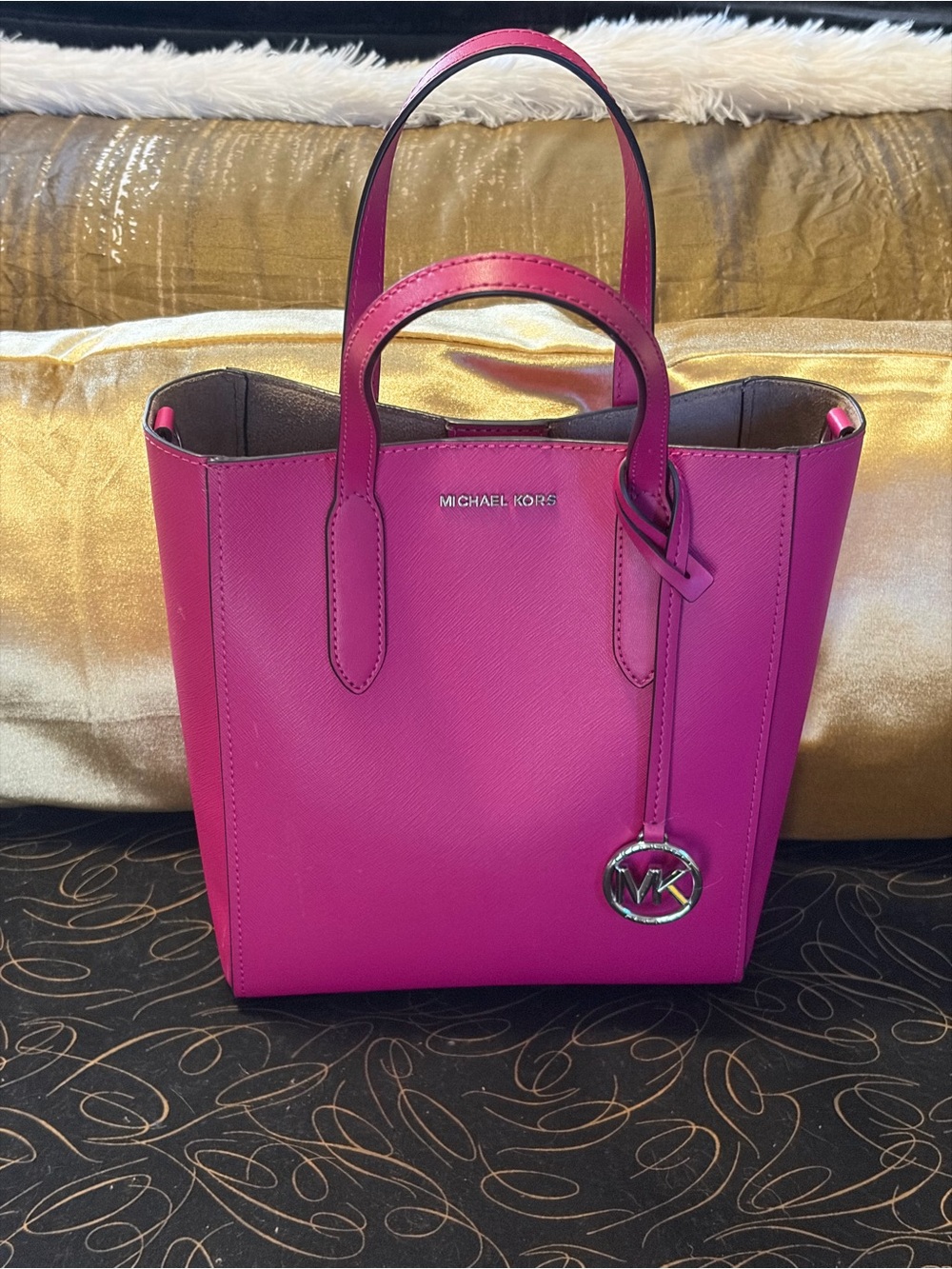 Michael Kors Hot Pink Saffiano Leather Tote
